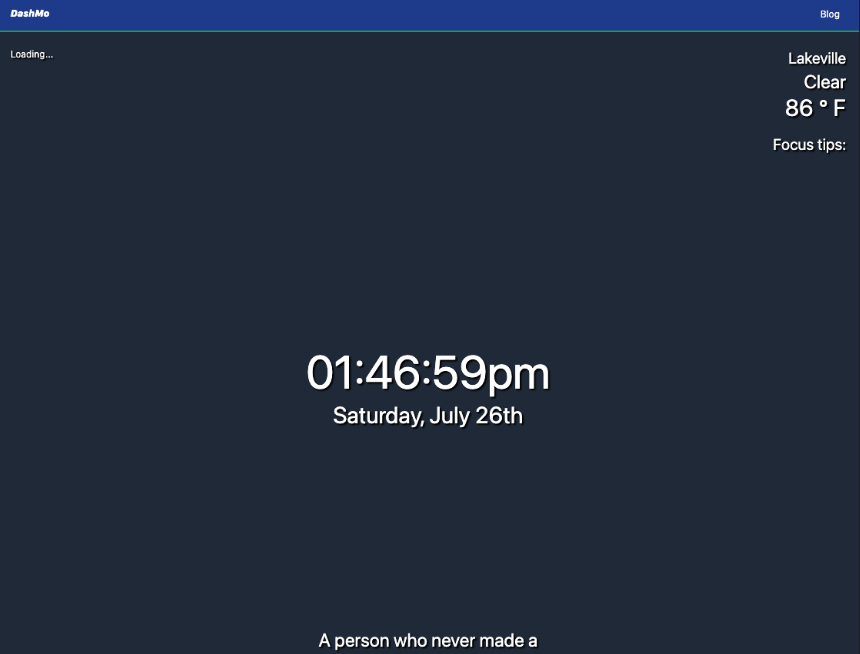 DashMo.io - Browser Start Page